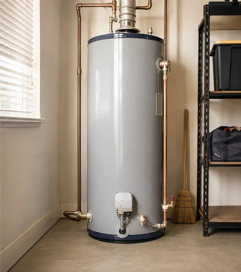Water heater after professional repair